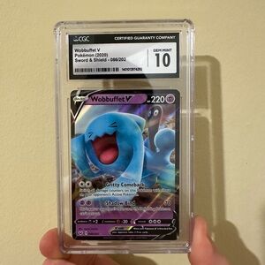 Pokemon Wobbuffet V Card — Blue, Purple, Black